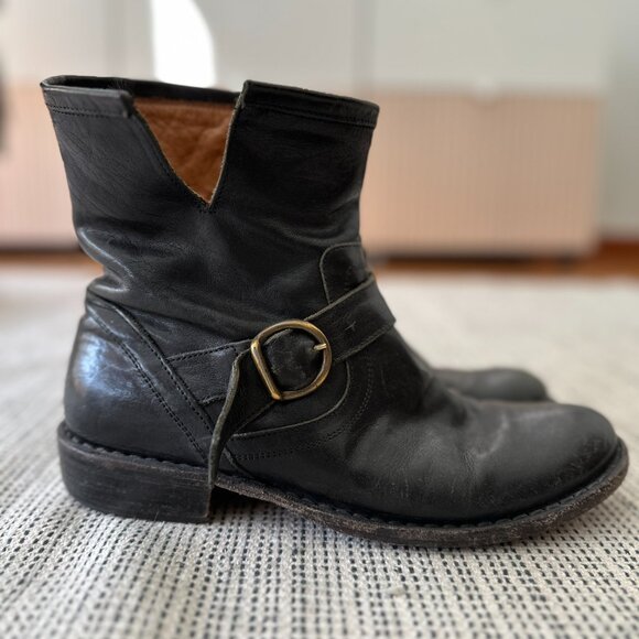 FIORENTINI + BAKER Eternity Eli Black Leather Motorcycle Ankle Boots sz 39.5 / 9 - Picture 10 of 11
